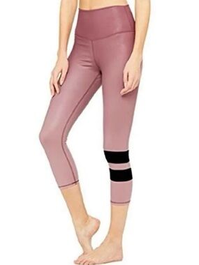 ALO Yoga Gradient Grenache High Waist Airbrush Leggings Dusty Pink Mauve S EUC